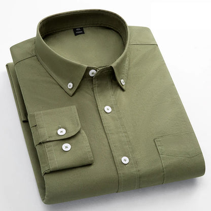 Classic Fit Fashion 100% Cotton Long-Sleeve Shirt for Men