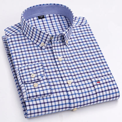Men's 100% Cotton Smart Casual Shirt Long Sleeve