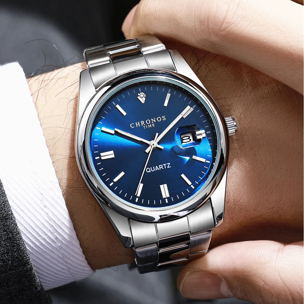 CHRONOS Top Brand Luxuriöse Herrenarmbanduhr