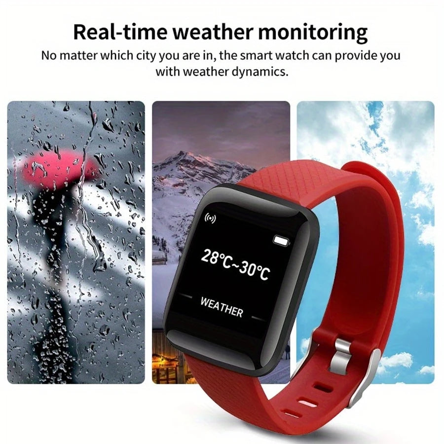 Smartwatch Herren Damen Armbanduhren Smart Watch Nachrichten Fitness Tracker Armband Geburtstagsgeschenk Elektronische Uhr für Android IOS