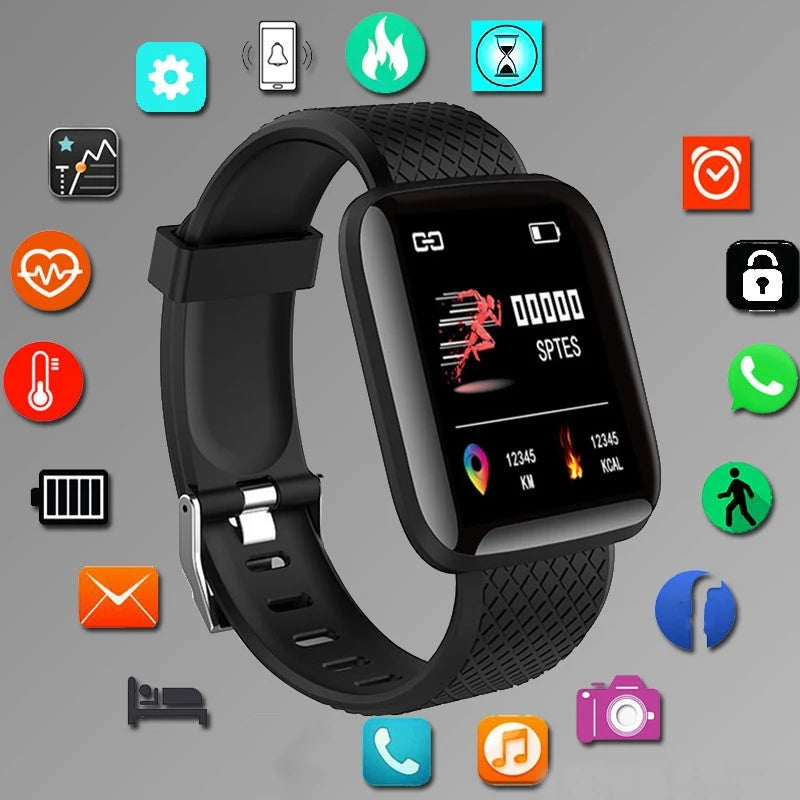 Smartwatch Herren Damen Armbanduhren Smart Watch Nachrichten Fitness Tracker Armband Geburtstagsgeschenk Elektronische Uhr für Android IOS