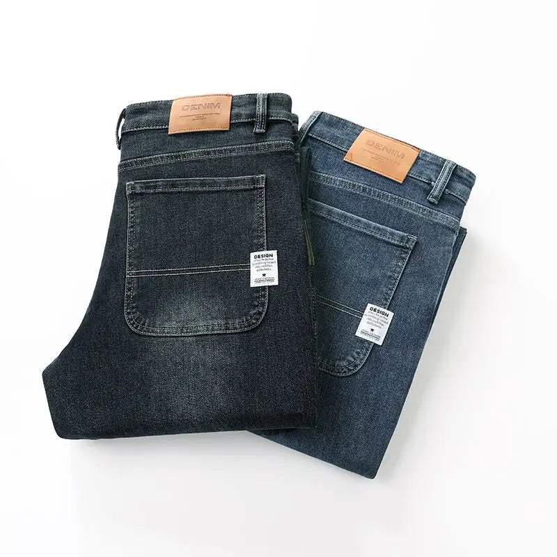 Spring and Autumn Men's Baggy Jeans Casual Straight
