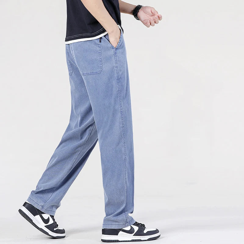 Summer Ultrathin High Quality Soft Lyocell Fabric Men's Jeans