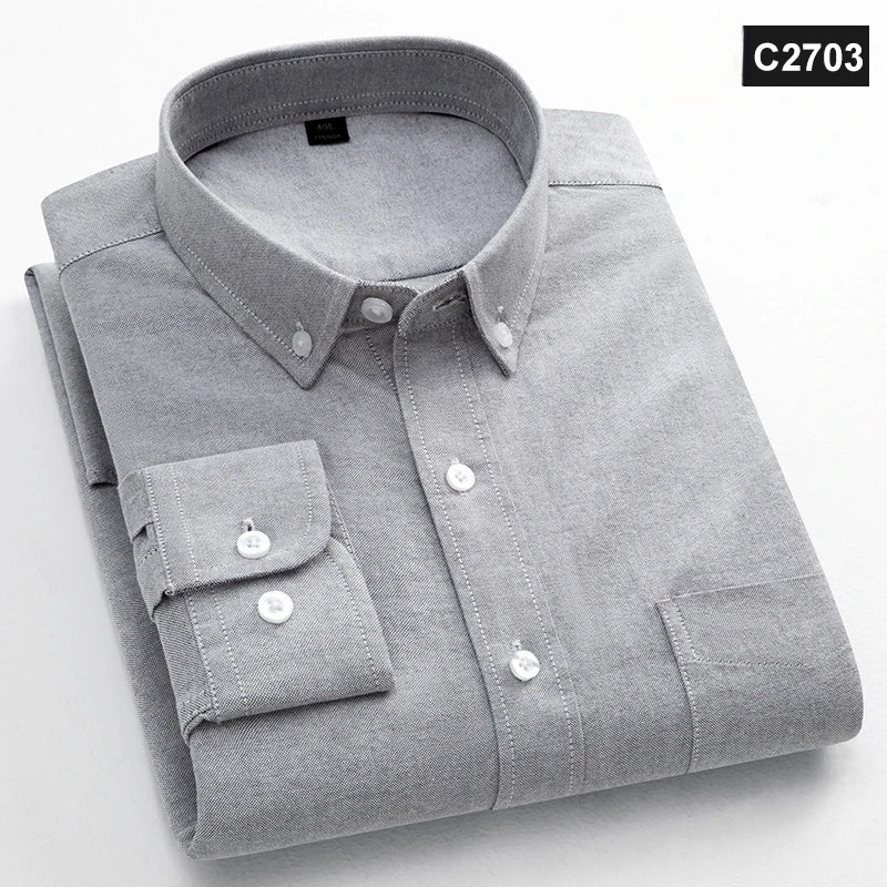 Classic Fit Fashion 100% Cotton Long-Sleeve Shirt for Men