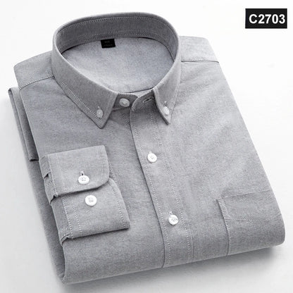 Classic Fit Fashion 100% Cotton Long-Sleeve Shirt for Men
