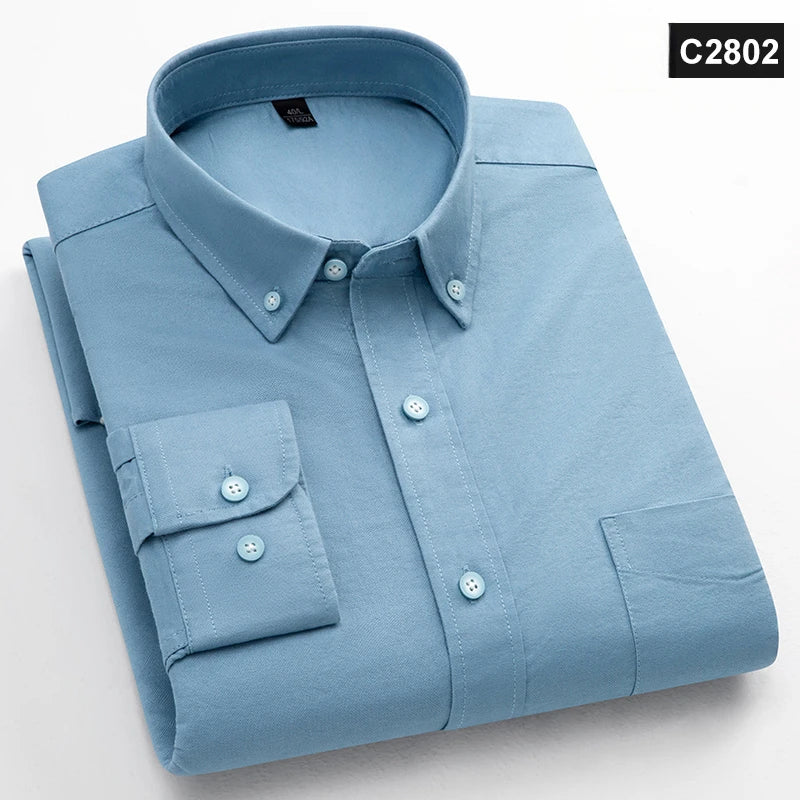 Classic Fit Fashion 100% Cotton Long-Sleeve Shirt for Men