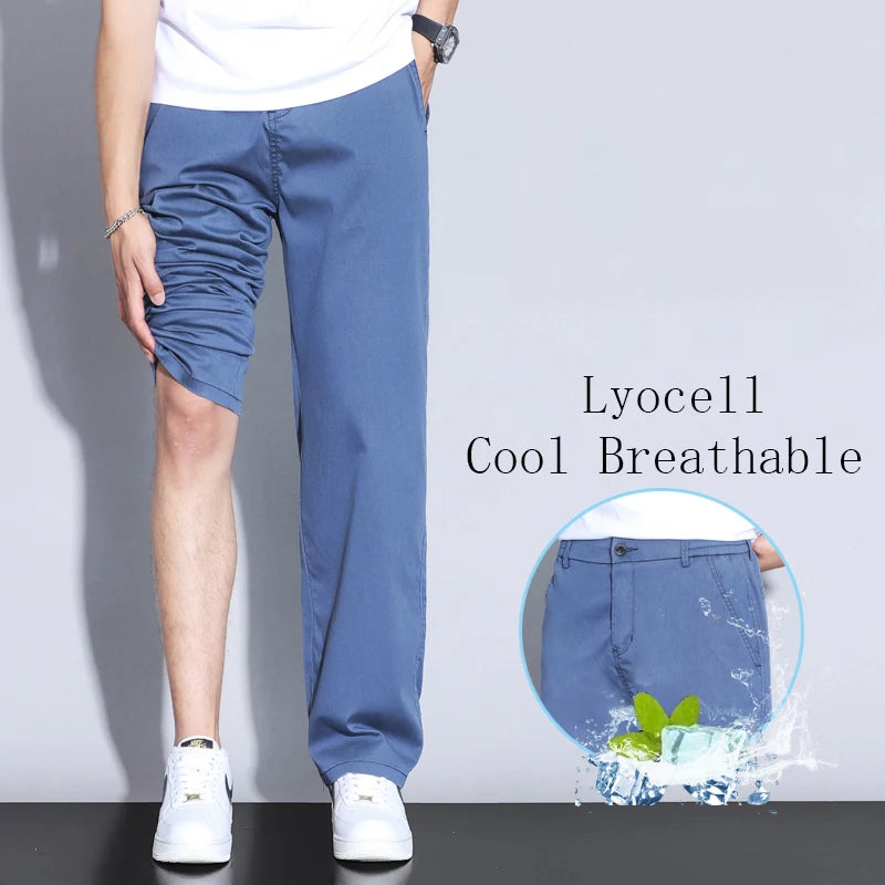 Summer Ultrathin High Quality Soft Lyocell Fabric Men's Jeans