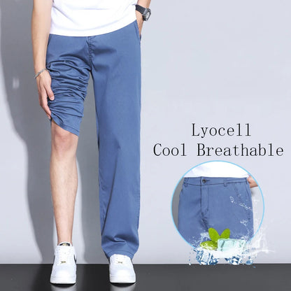 Summer Ultrathin High Quality Soft Lyocell Fabric Men's Jeans