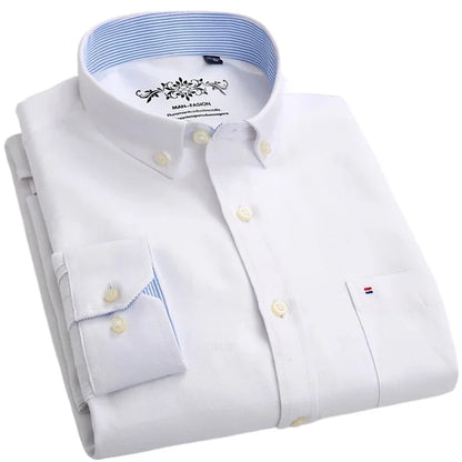 Men's 100% Cotton Smart Casual Shirt Long Sleeve