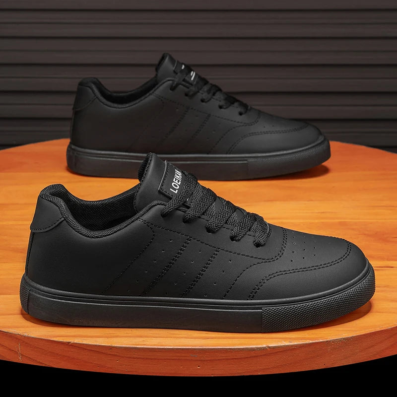Klassische Freizeit-Sneaker für Herren | Minimalistische Schnür-Skateschuhe