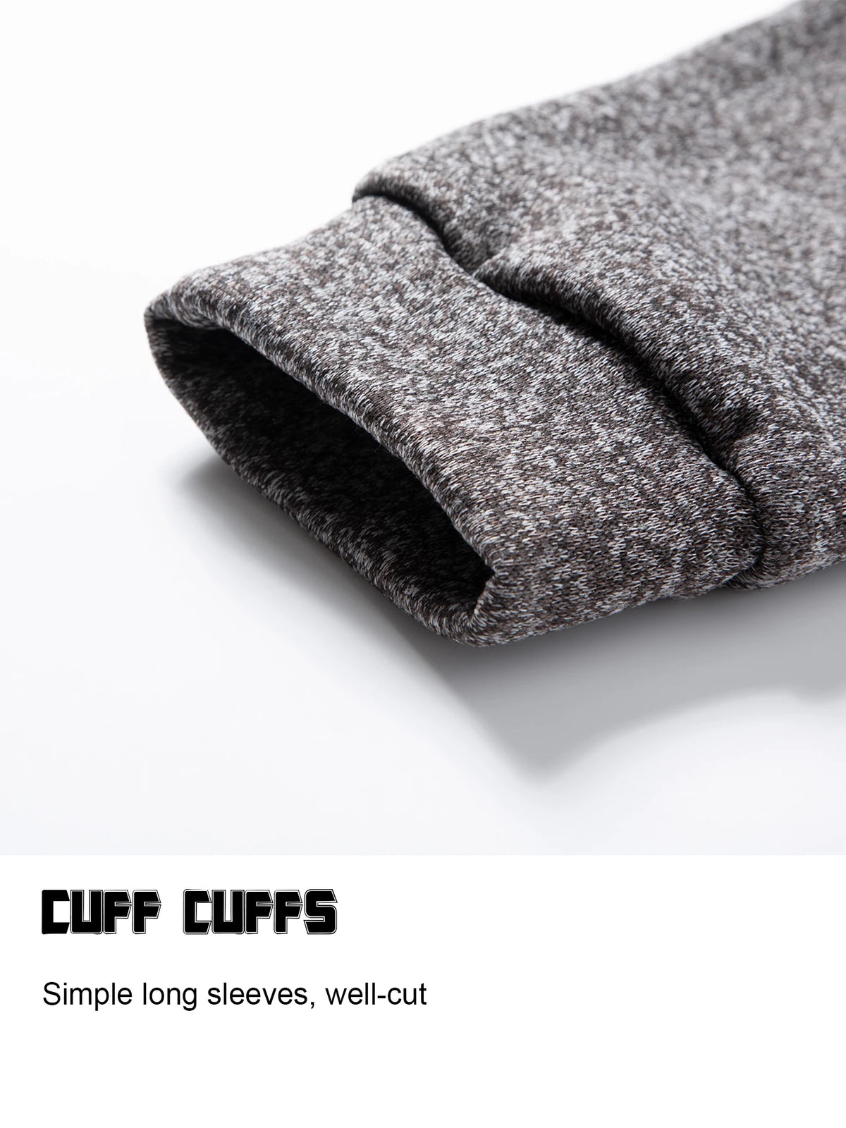 Men Marled Knit Quarter Zip Pullover Sweatshirt