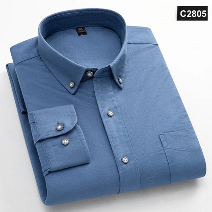 Classic Fit Fashion 100% Cotton Long-Sleeve Shirt for Men