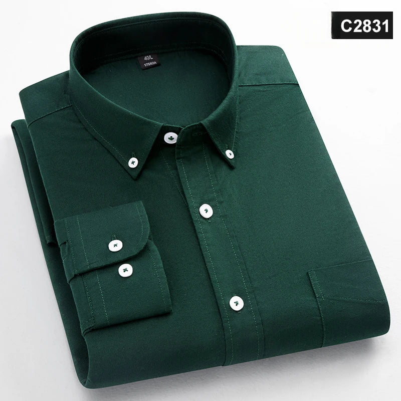 Classic Fit Fashion 100% Cotton Long-Sleeve Shirt for Men