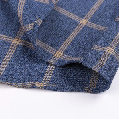 Men's 100% Cotton Flannel Plaid Shirt Long Sleeve