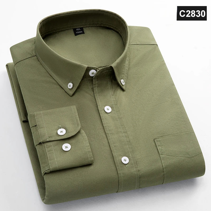 Classic Fit Fashion 100% Cotton Long-Sleeve Shirt for Men