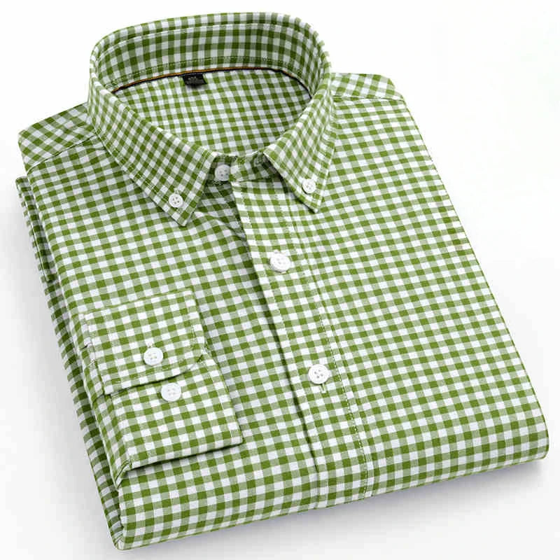 High Quality 100% Cotton Fashion Korena Popular Plaid Shirts for Men