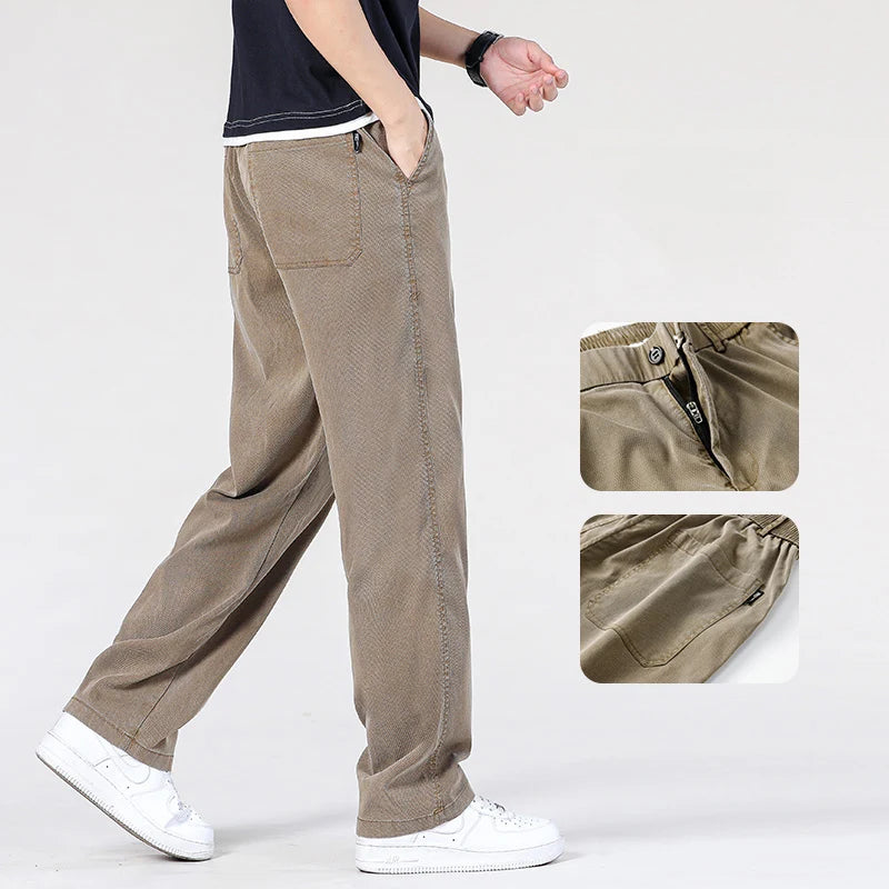 Summer Ultrathin High Quality Soft Lyocell Fabric Men's Jeans