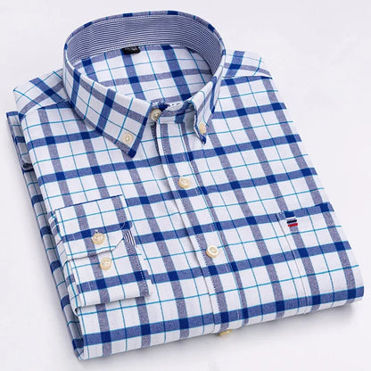 Men's 100% Cotton Smart Casual Shirt Long Sleeve