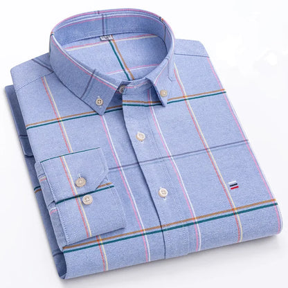 Men's 100% Cotton Smart Casual Shirt Long Sleeve