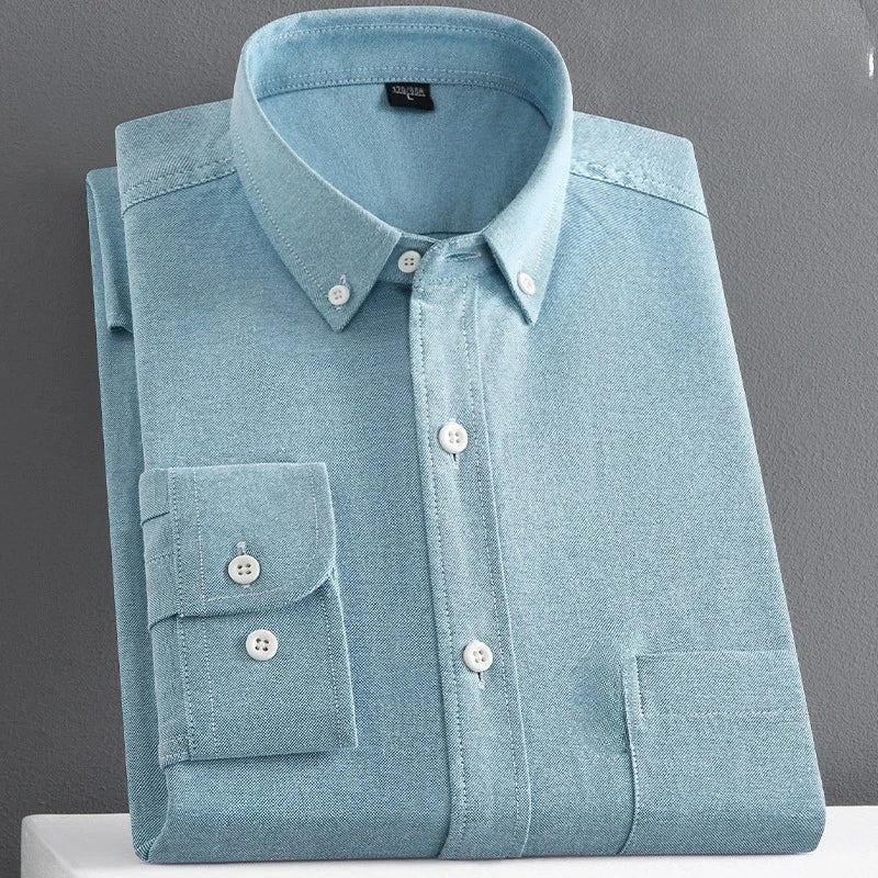 100% reine Baumwolle Herren Langarm Oxford Hemd