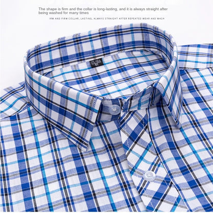 Pure 100% Cotton Plaid Shirts for Men