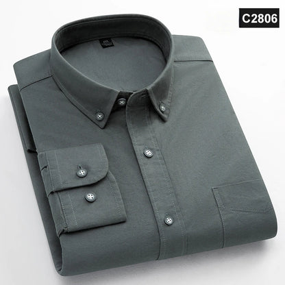 Classic Fit Fashion 100% Cotton Long-Sleeve Shirt for Men