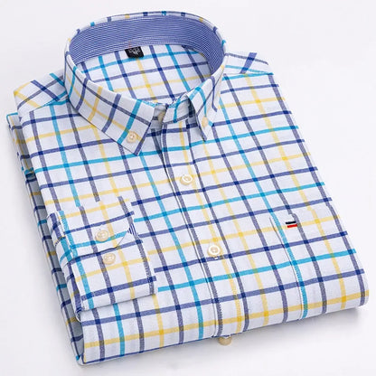 Men's 100% Cotton Smart Casual Shirt Long Sleeve