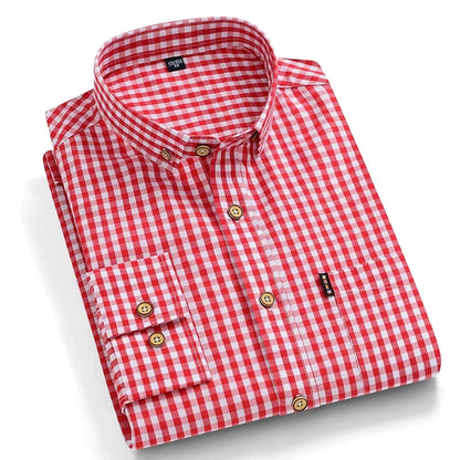 High Quality 100% Cotton Fashion Korena Popular Plaid Shirts for Men
