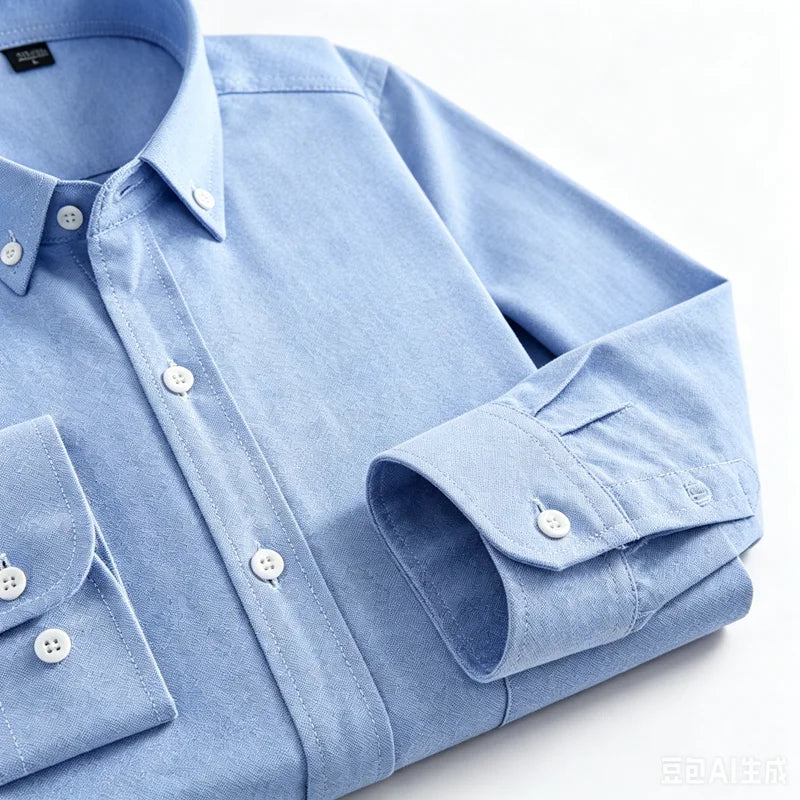 100% reine Baumwolle Herren Langarm Oxford Hemd
