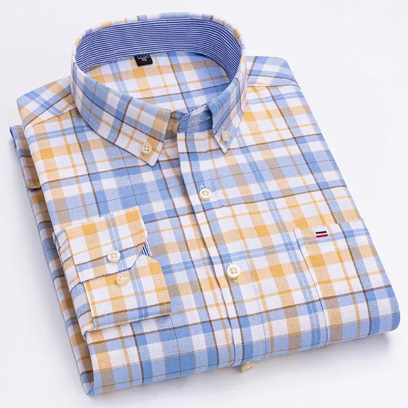 Men's 100% Cotton Smart Casual Shirt Long Sleeve