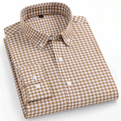 High Quality 100% Cotton Fashion Korena Popular Plaid Shirts for Men