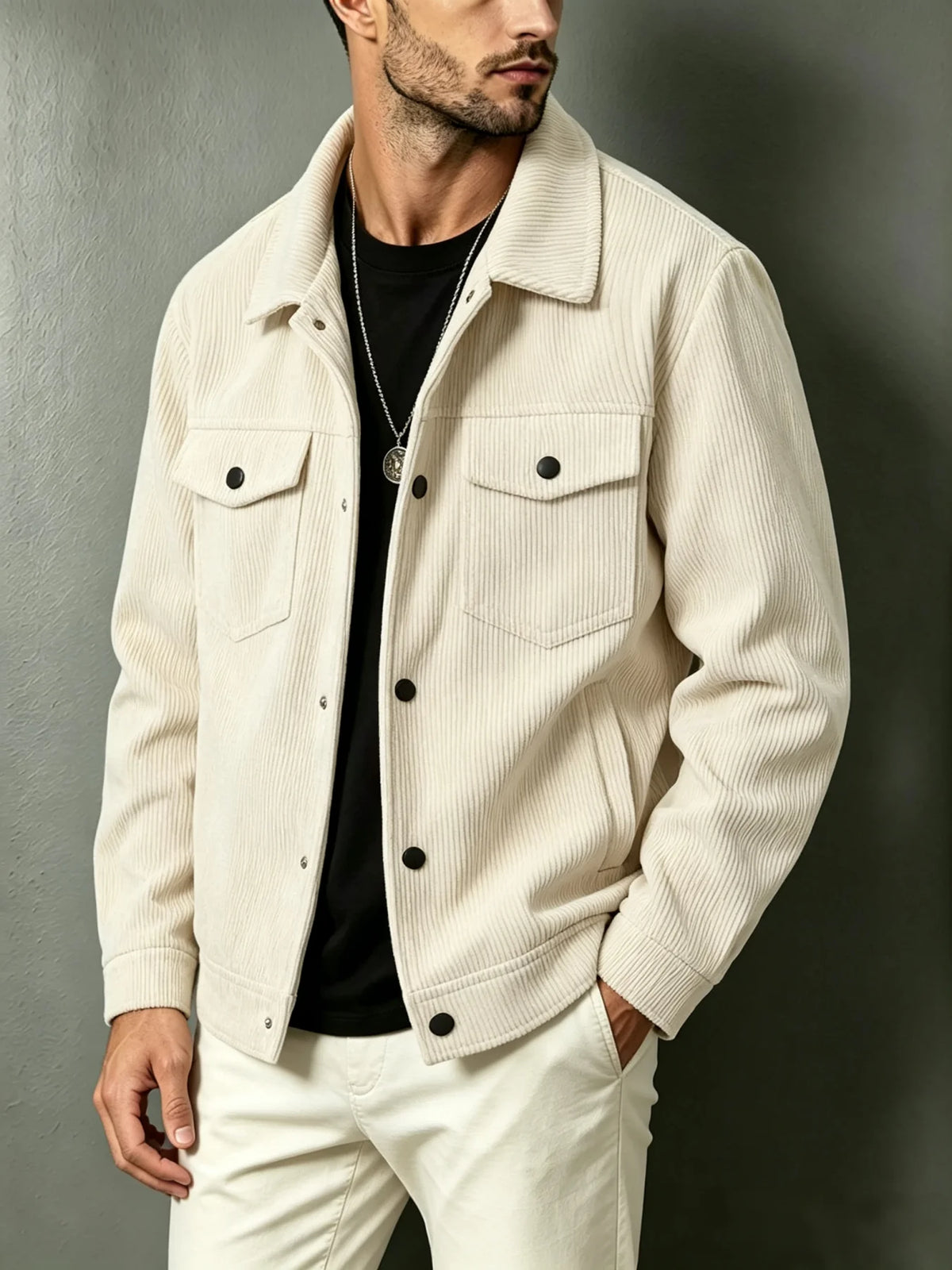 Mens Corduroy Trucker Jacket