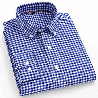 High Quality 100% Cotton Fashion Korena Popular Plaid Shirts for Men