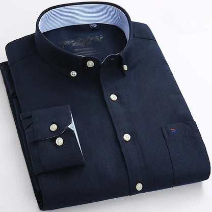 Men's 100% Cotton Smart Casual Shirt Long Sleeve