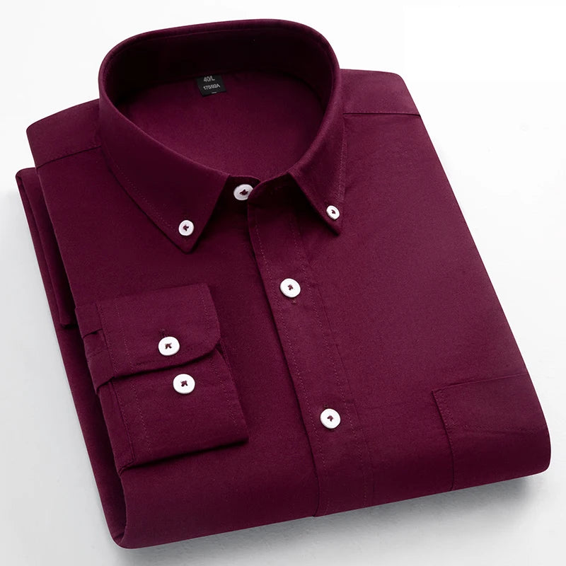 Classic Fit Fashion 100% Cotton Long-Sleeve Shirt for Men