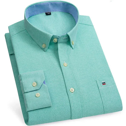 Men's 100% Cotton Smart Casual Shirt Long Sleeve