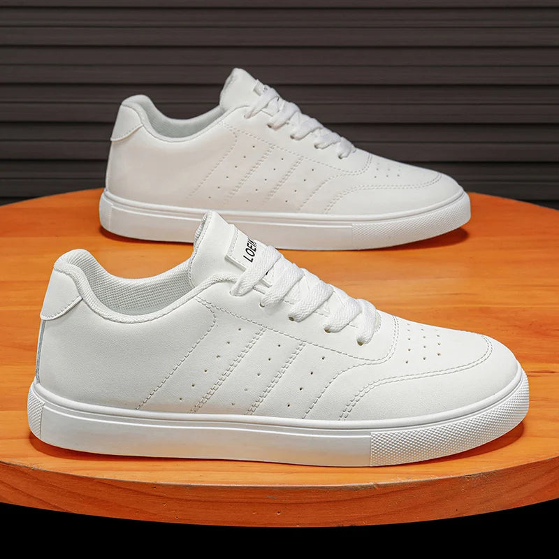 Klassische Freizeit-Sneaker für Herren | Minimalistische Schnür-Skateschuhe