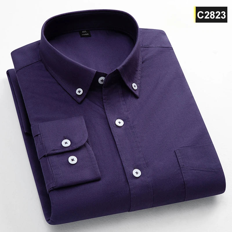 Classic Fit Fashion 100% Cotton Long-Sleeve Shirt for Men