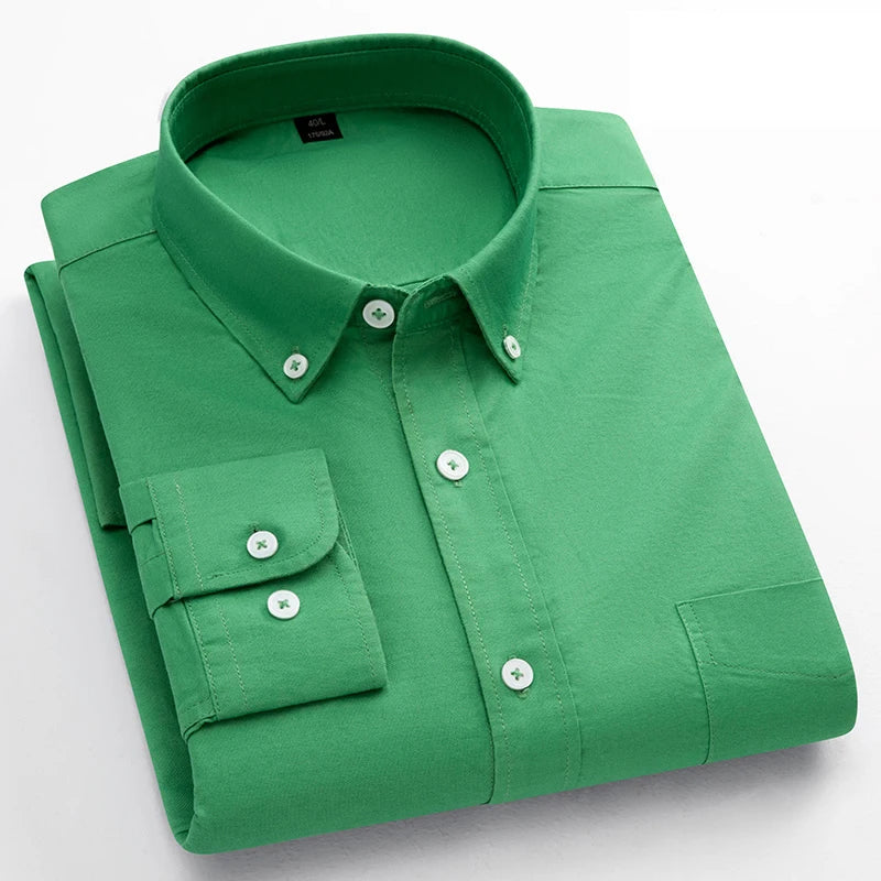 Classic Fit Fashion 100% Cotton Long-Sleeve Shirt for Men