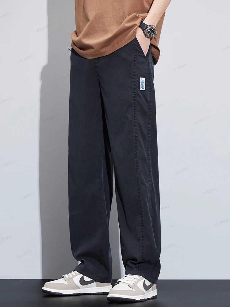 High Quality Summer Ultrathin Soft Lyocell Fabric Men's Casual Pants