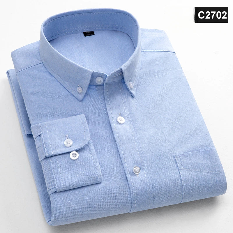 Classic Fit Fashion 100% Cotton Long-Sleeve Shirt for Men