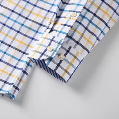 100% Pure Cotton Oxford Shirts for Men Long Sleeve
