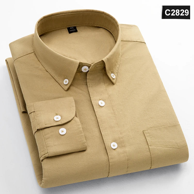 Classic Fit Fashion 100% Cotton Long-Sleeve Shirt for Men