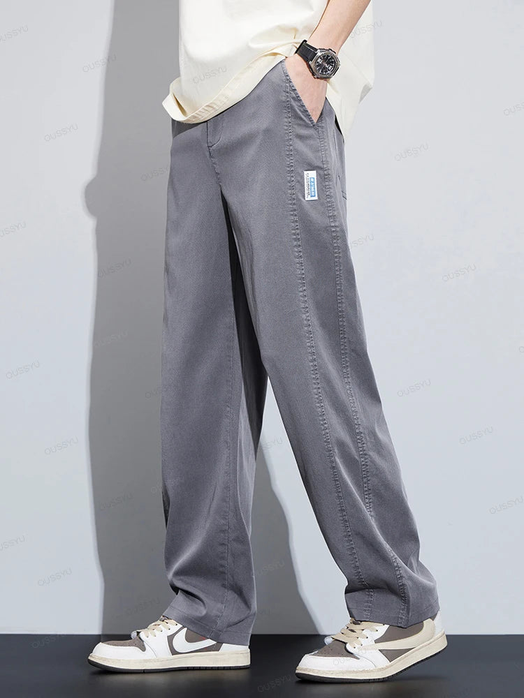 High Quality Summer Ultrathin Soft Lyocell Fabric Men's Casual Pants