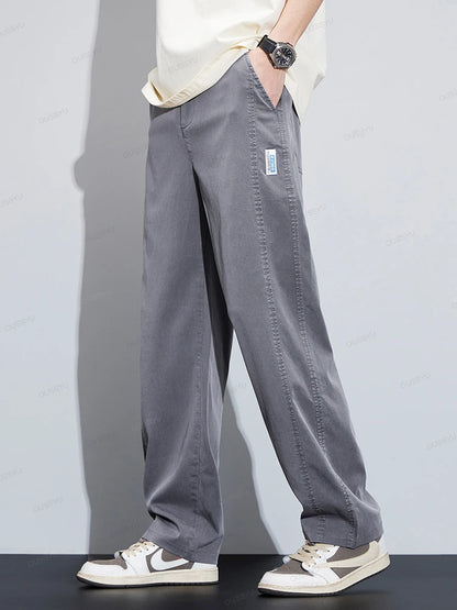 High Quality Summer Ultrathin Soft Lyocell Fabric Men's Casual Pants