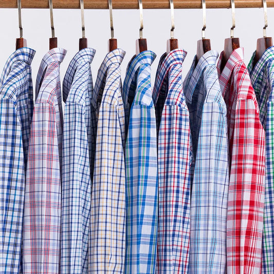 Pure 100% Cotton Plaid Shirts for Men