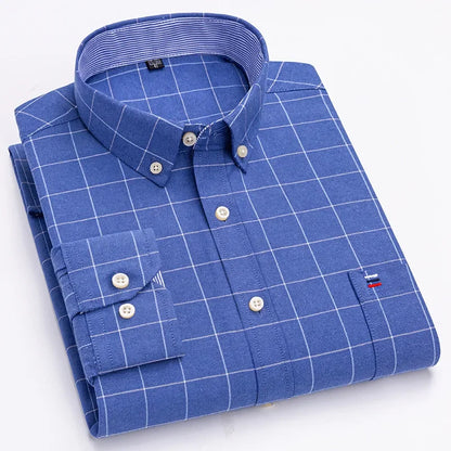 Men's 100% Cotton Smart Casual Shirt Long Sleeve