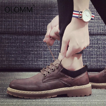 Fashion Retro Leather Men's Shoes