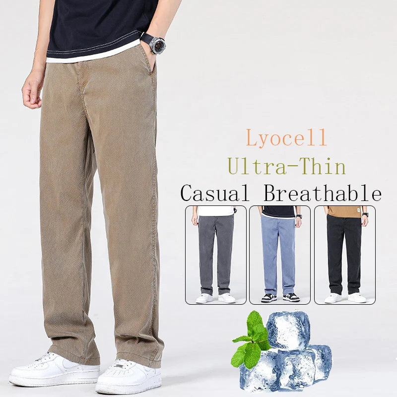 Sommer Ultraleichte Hochwertige Weiche Lyocell-Herrenjeans