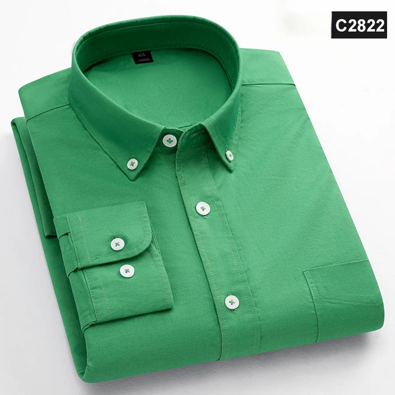 Classic Fit Fashion 100% Cotton Long-Sleeve Shirt for Men